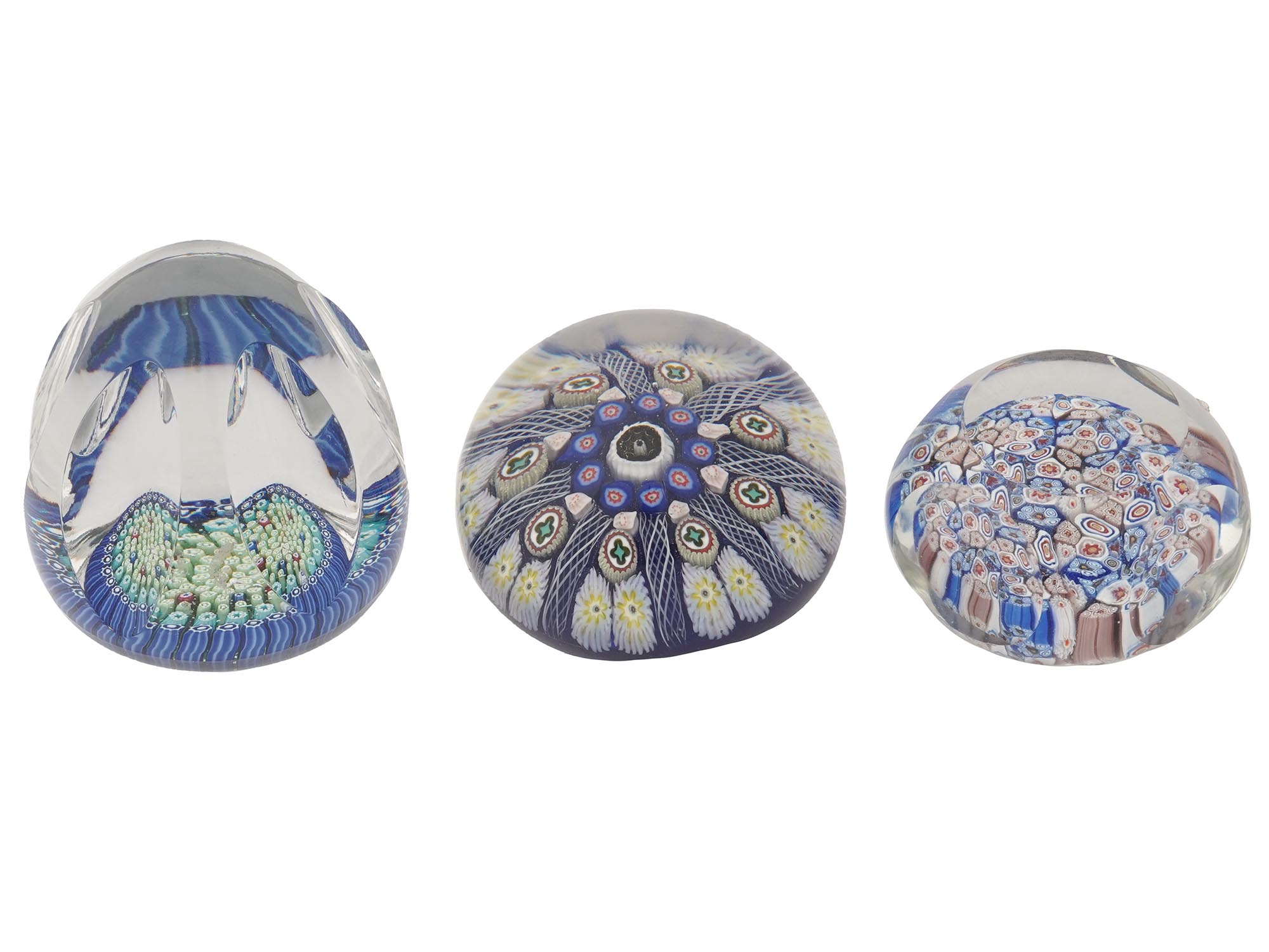 GROUP OF NINE HAND MADE ART GLASS PAPER WEIGHTS PIC-2